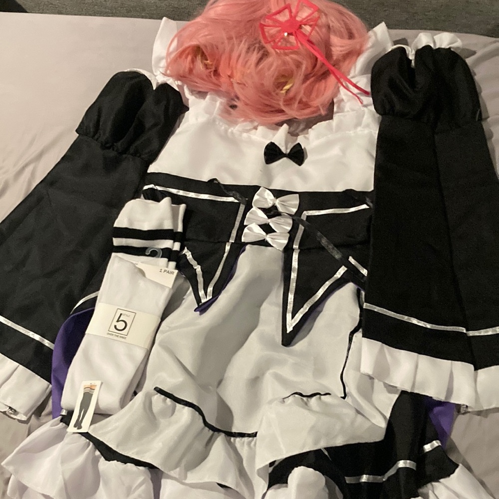 Complete Rezero Rem or Ram Maid Outfit Cosplay || Anime